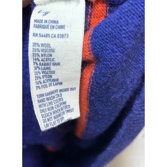 American Eagle Long Sleeve Striped Sweater Cardigan Blue orange Women's Size L‎ - Picture 9 of 9